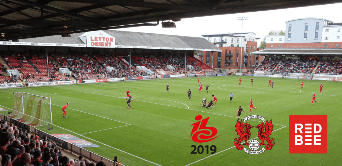 A 2019 football match at Leyton Orient Football Club's open air stadium.