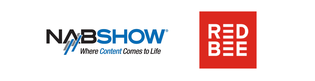 The logos for the NAB Show and Red Bee.