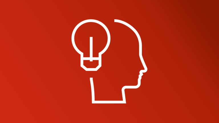 An icon of a head and a light bulb.