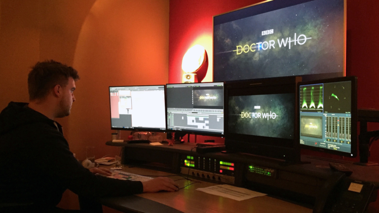 An editor working on Doctor Who.