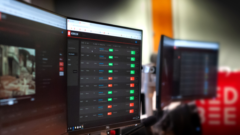A workflow on a computer screen.