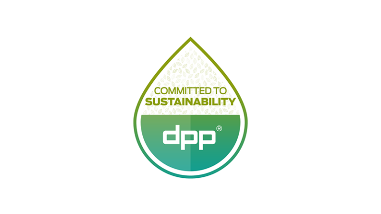 D.P.P. logo. Committed To Sustainability.
