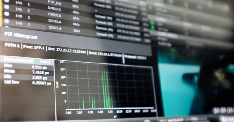 Data on a screen.
