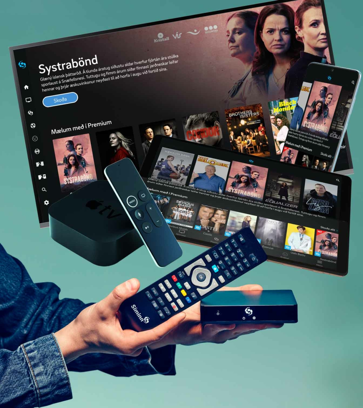 Different devices used for streaming.