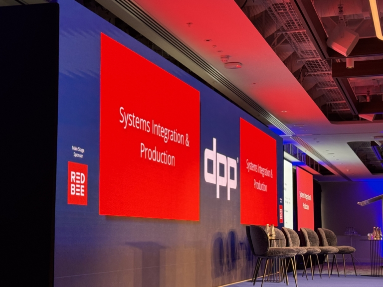 A stage at the conference